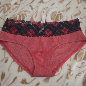 Victoria's Secret Red Lace-Trim Hipster Panty